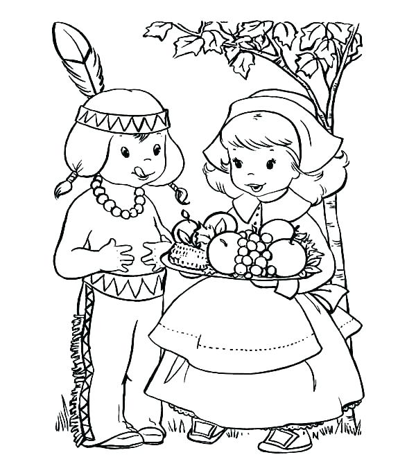 600x686 Pilgrims Coloring Pages Free Kids Coloring Pilgrims Coloring Page
