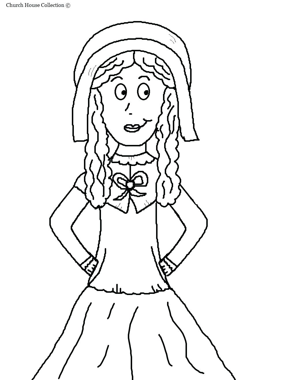 1019x1319 Coloring Pages Pilgrim Coloring Pages Girl Clip Art Black