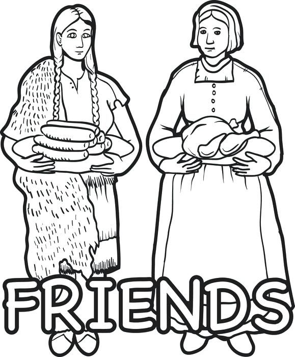 579x700 Pilgrim Coloring Pages Printable