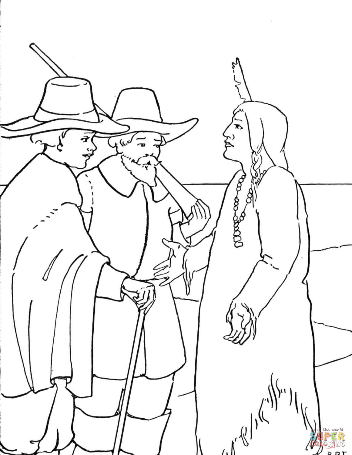 1161x1500 Pilgrim Coloring Sheet Acpra