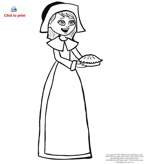 500x570 Pilgrim Coloring Pages