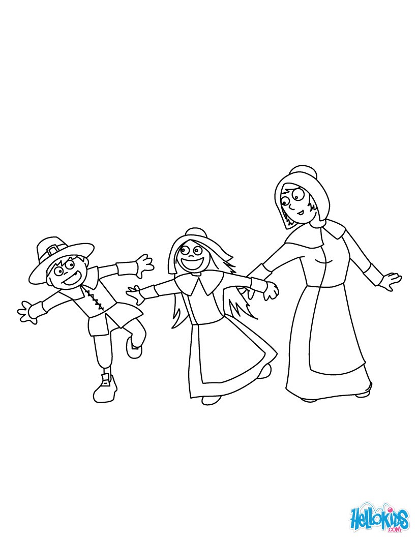 820x1060 Pilgrim Boys And Girls Coloring Pages