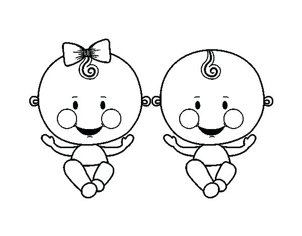 600x470 Twin Boy Girl Coloring Page Twin Boy Girl Pilgrim Boy