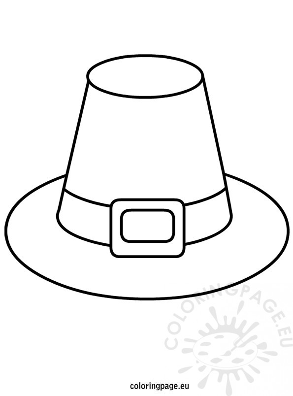 595x804 Pilgrim Hat Coloring Page
