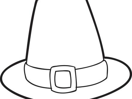 440x330 Pilgrim Hat Coloring Sheet
