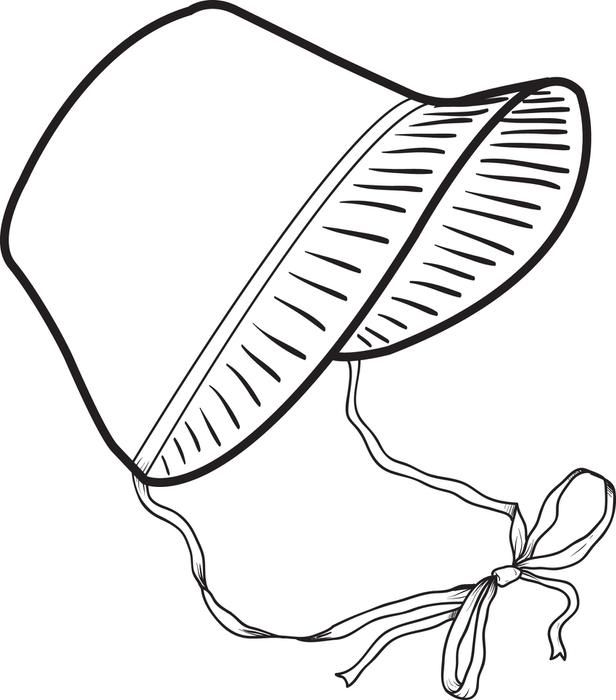 616x700 Free Printable Pilgrim Bonnet Coloring Page For Kids Pilgrim