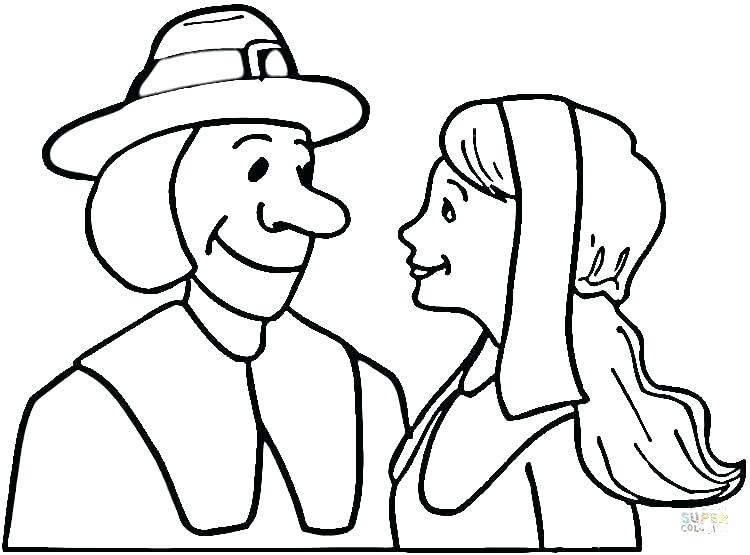 750x555 Girl Coloring Pages Pilgrim Hat Coloring Page Click The Pilgrim