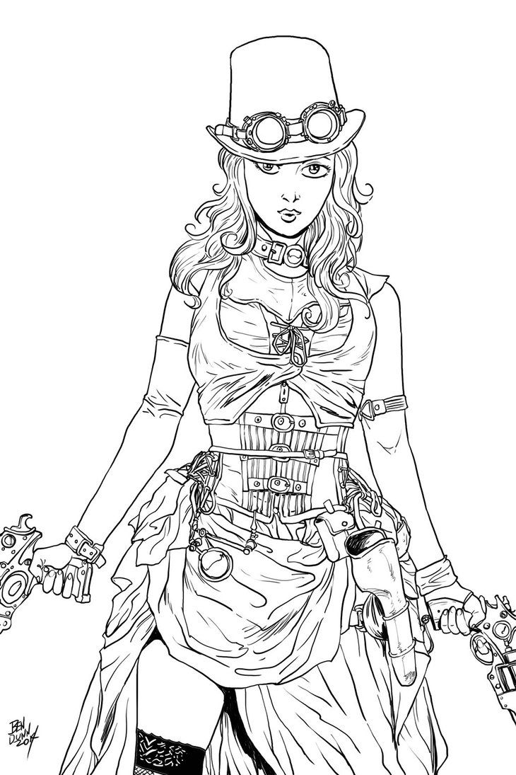 730x1095 Steampunk Girl Pin Up