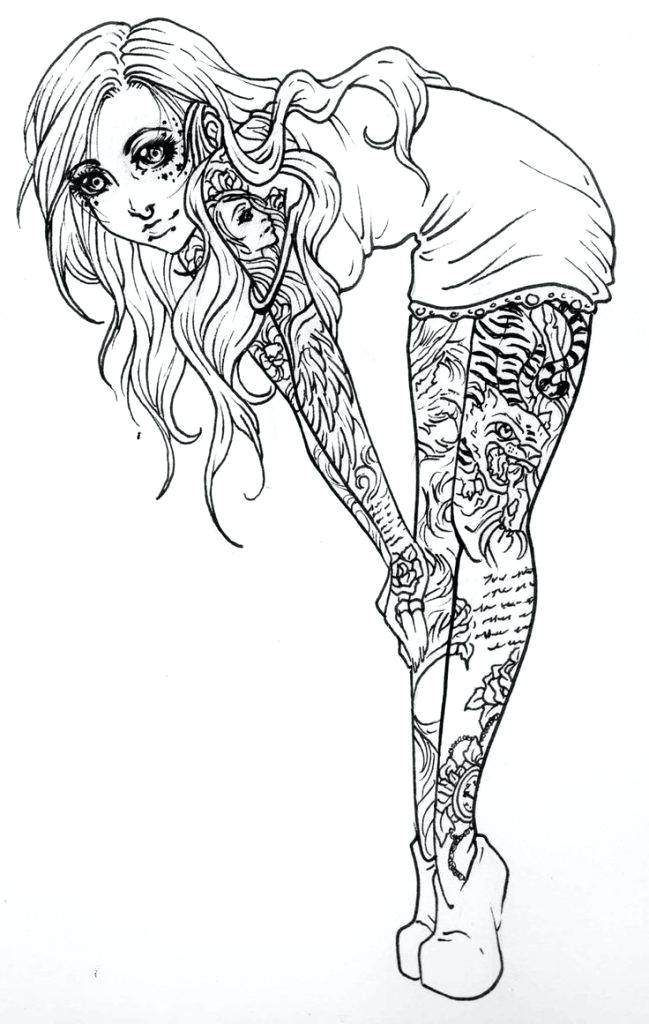 649x1024 Pin Up Coloring Pages