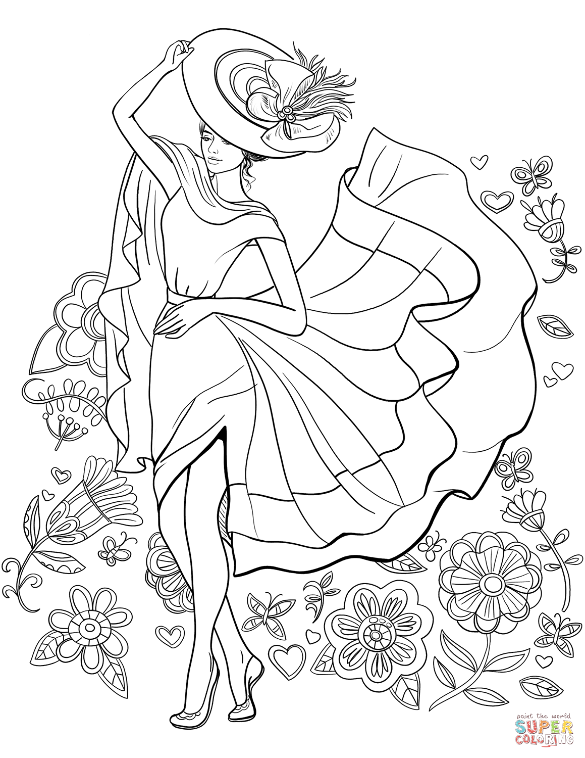 1159x1500 Pin Up Girl Coloring Pages