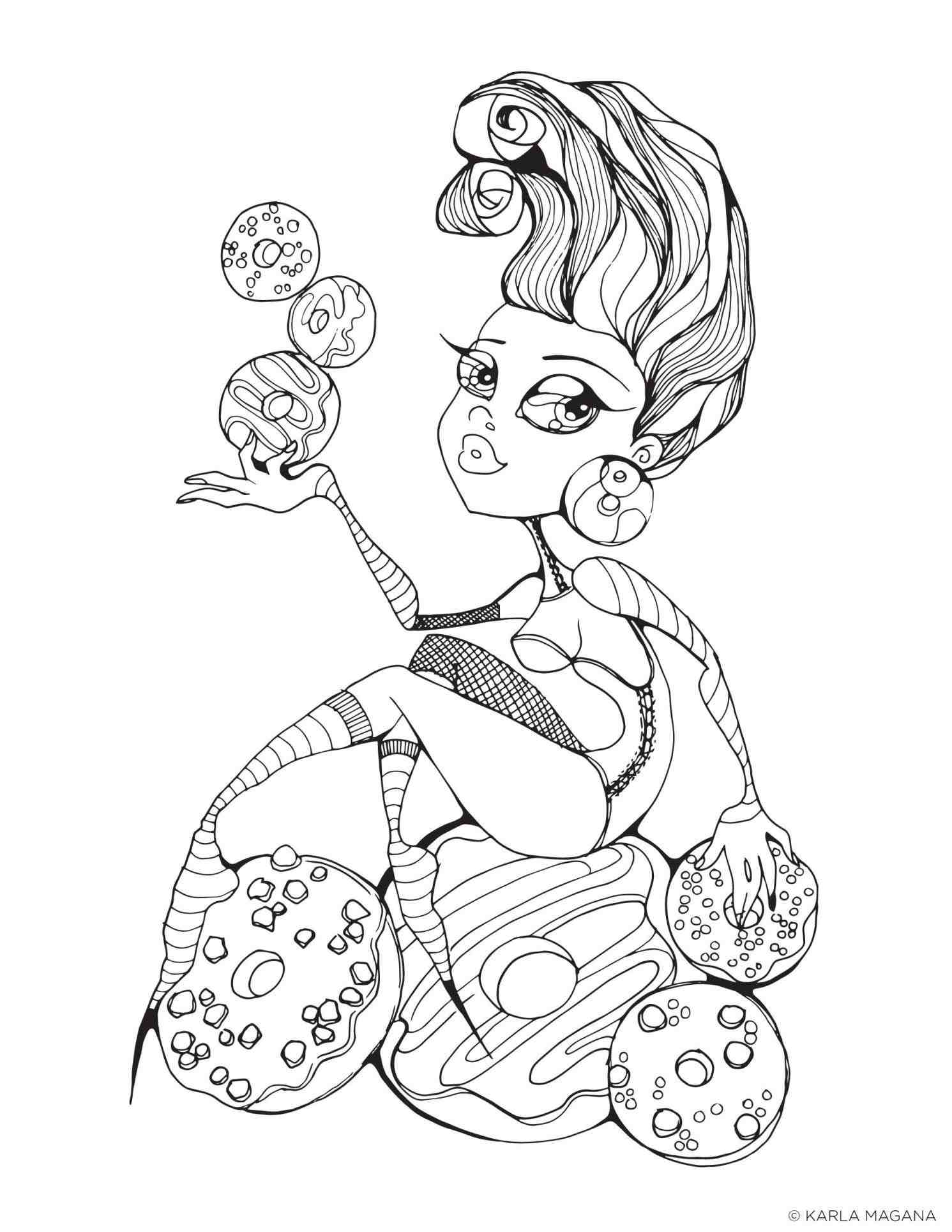 1491x1929 Printable Pin Up Girl Coloring Pages Web Fine