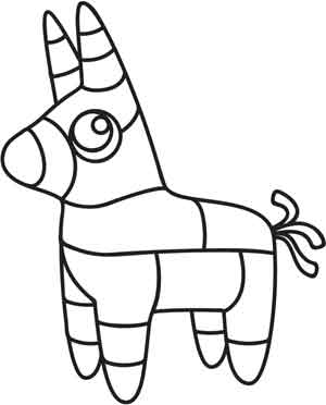 300x372 Donkey Pinata Drawing