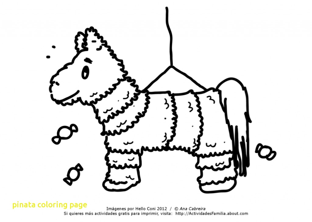 1024x728 Pinata Coloring Page