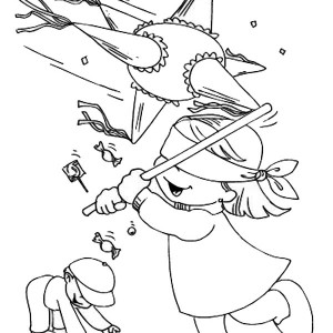 300x300 Pinata Coloring Page Free Download