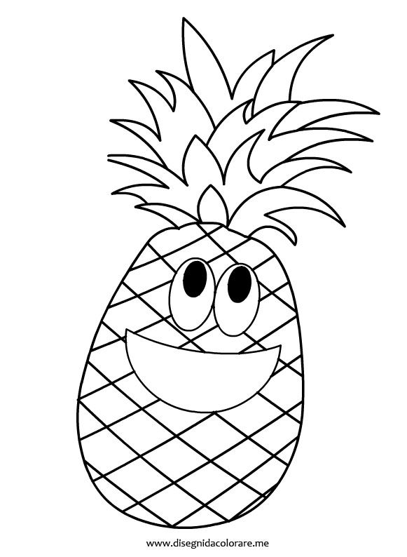 581x794 Pineapple Coloring Page Dibujos De Frutas Fruta