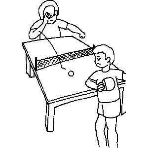 300x300 Table Tennis Coloring Pages