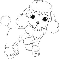250x250 Free Printable Dogs And Puppies Coloring Pages For Kids Poodle