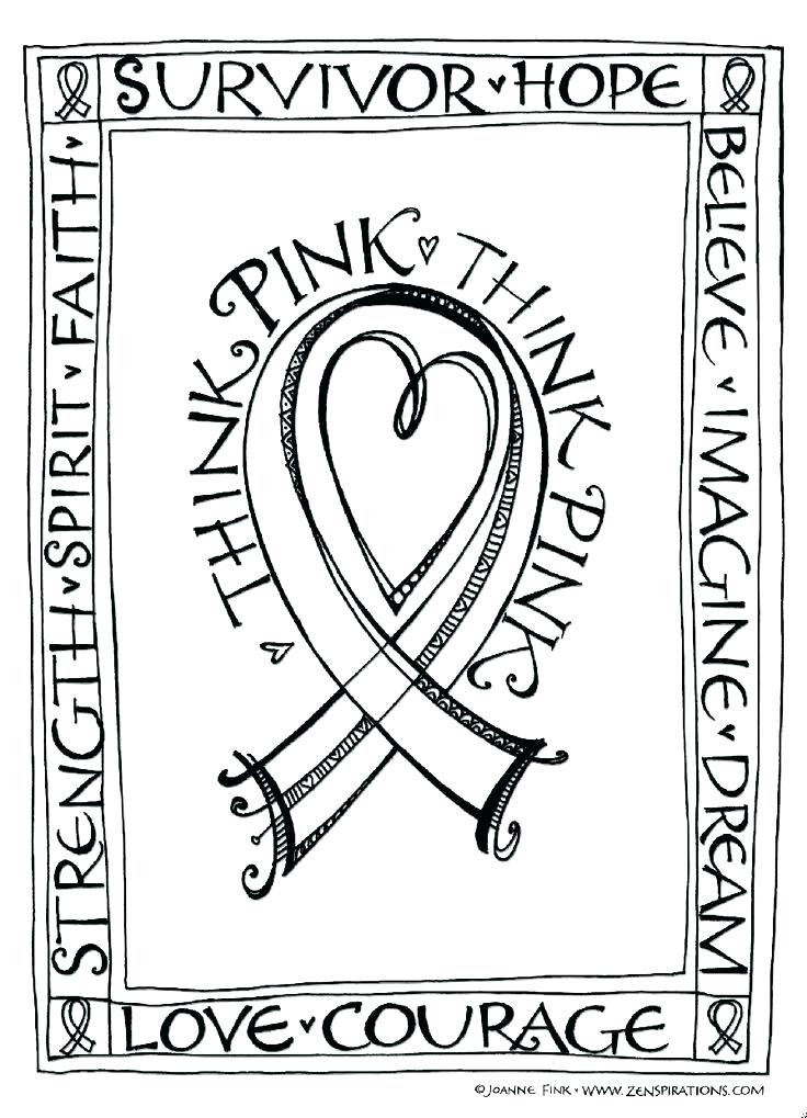 736x1019 Coloring Pink Ribbon Coloring Pages