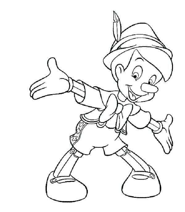 600x686 Pinocchio Coloring Page Coloring Pages Free Printable Cartoons