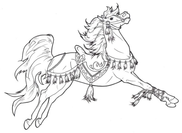 580x423 Beautiful Horse Coloring Pages Coloring Pages