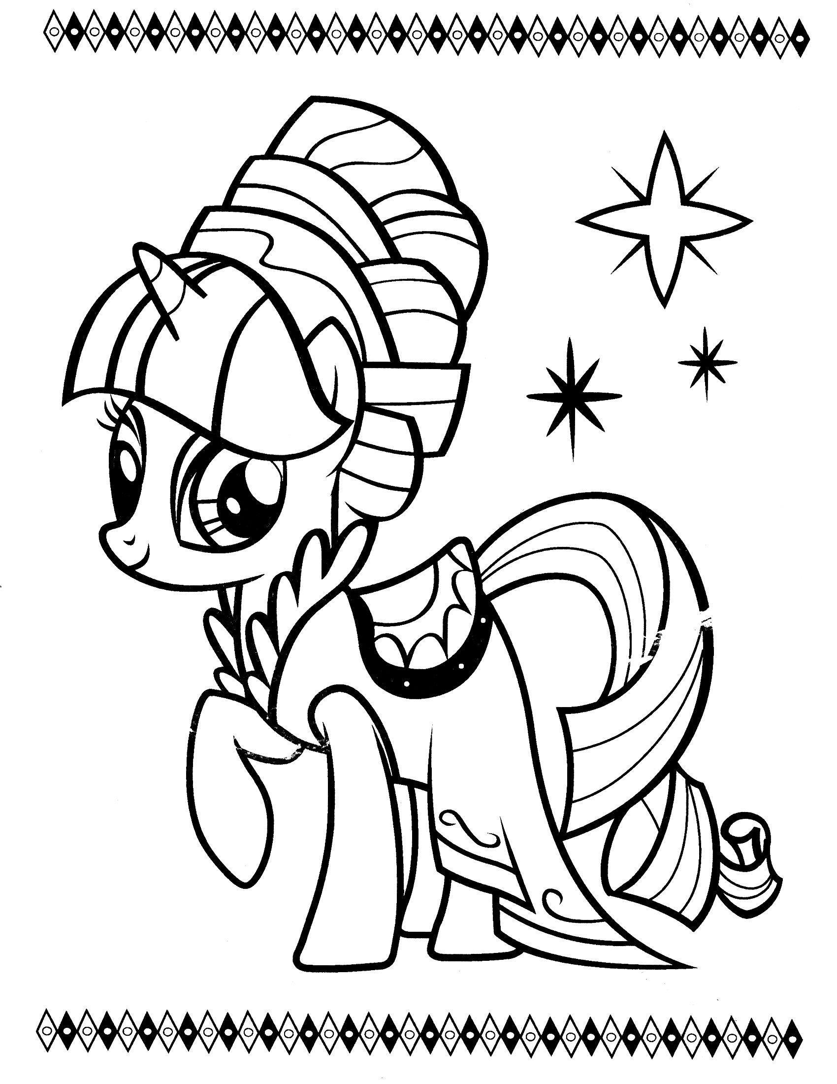 1700x2200 Free Coloring Pages Of My Little Pony Power Ponies