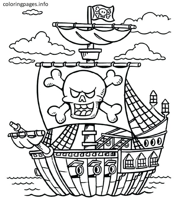 600x692 Imagination Pirate Ship Coloring Page Pages To Download And Print