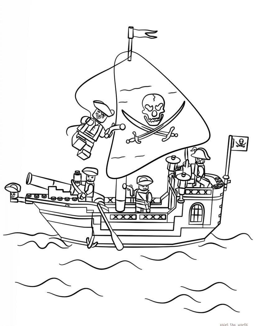 824x1050 Pirate Ship Coloring Page Fresh Pirate Free Pirates On A Boat