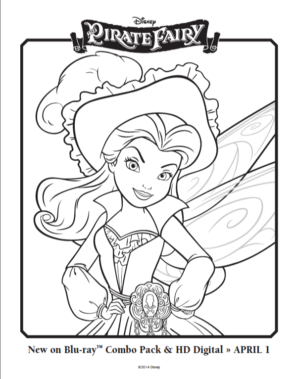 598x766 Free Pirate Fairy Coloring Pages