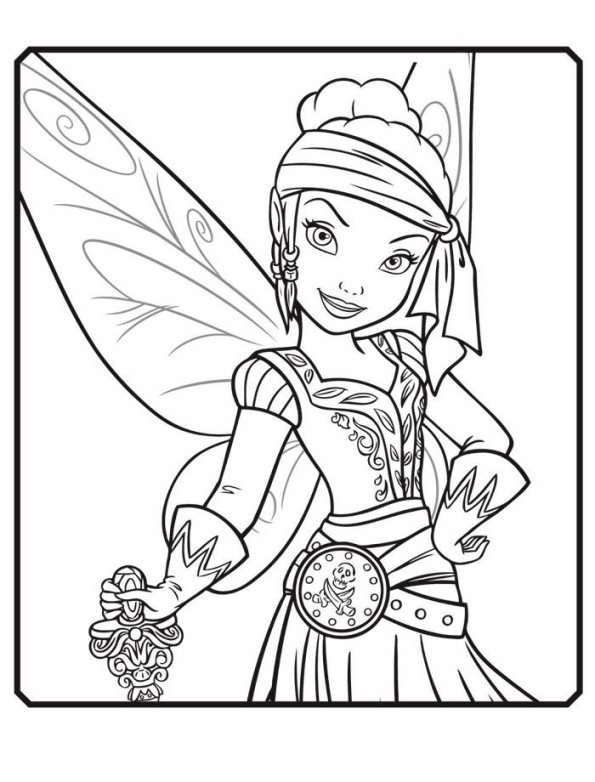595x782 Pirate Fairy Coloring Pages
