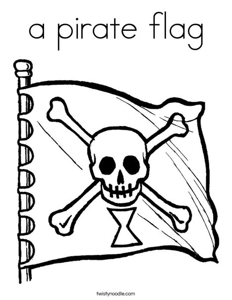 468x605 A Pirate Flag Coloring Page