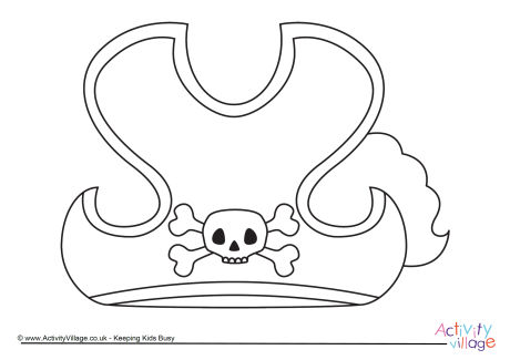 460x325 Pirate Hat Colouring Page
