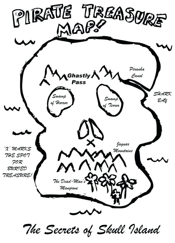 600x834 Treasure Maps Coloring Pages Shared