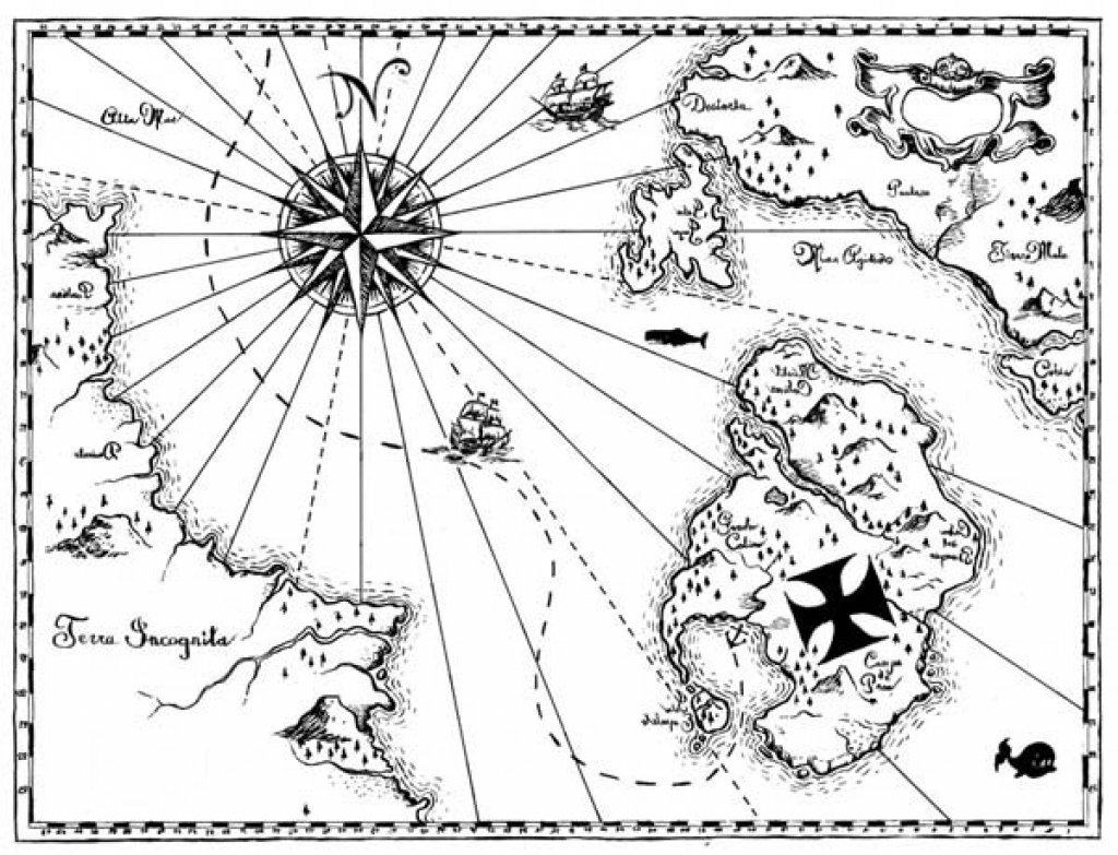 1024x783 World Treasure Map Coloring Page Kids Play Color Within Lovely