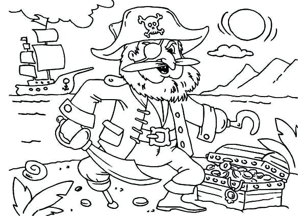 600x425 Pirate Coloring Page Printable Pirate Coloring Pages Pirate