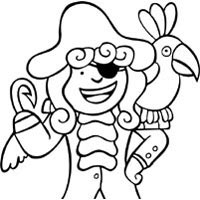 200x200 Pirate Coloring Pages Surfnetkids