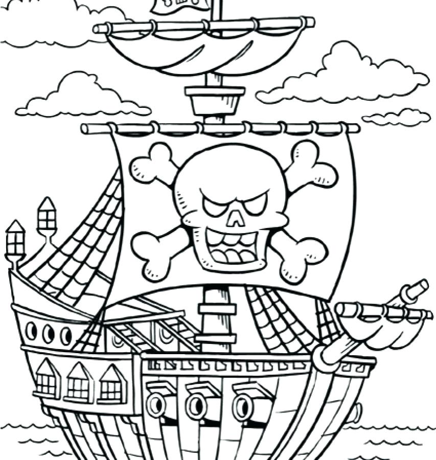853x900 Pirate Ship Coloring Pages Download For Kids