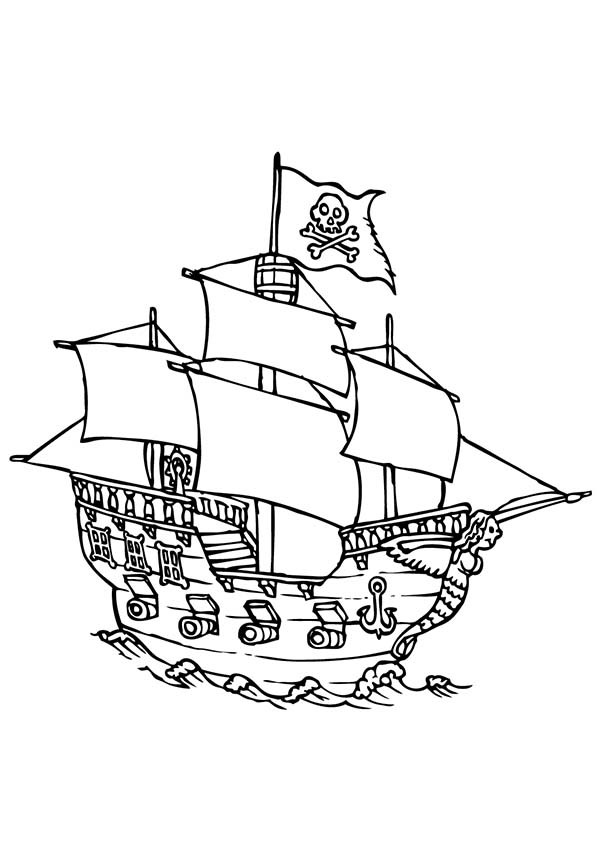 Pirate Ship Coloring Pages For Kids at GetDrawings | Free download