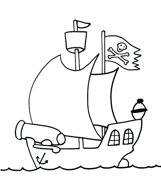 520x588 Pirate Ship Coloring Pages Pirate Coloring Pages Marvelous Pirate