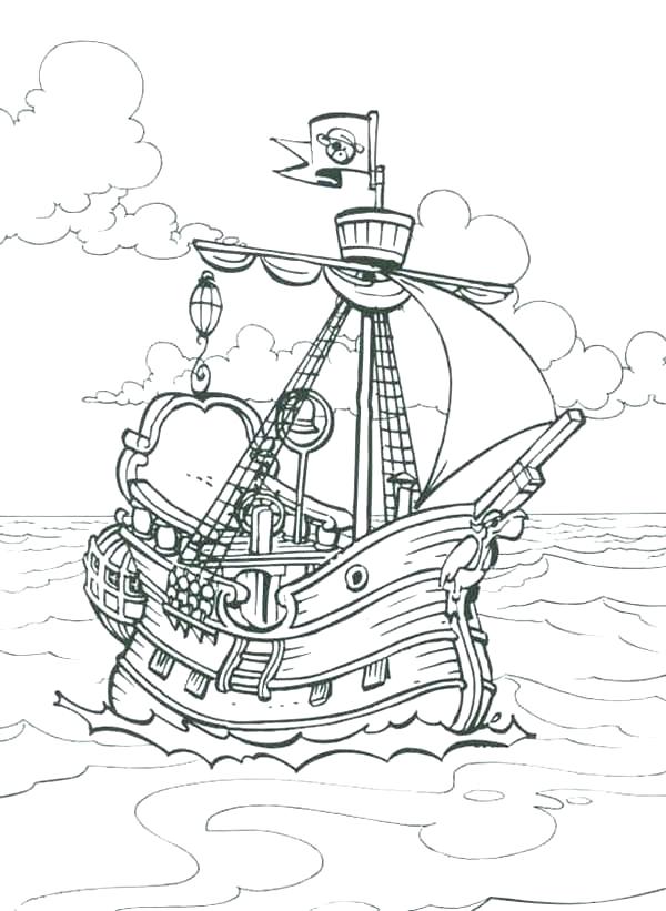 Pirate Ship Coloring Pages Free at GetDrawings | Free download