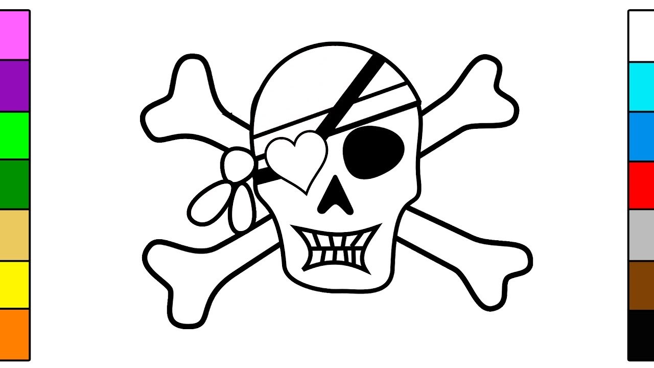 1280x720 Skeleton Coloring Pages