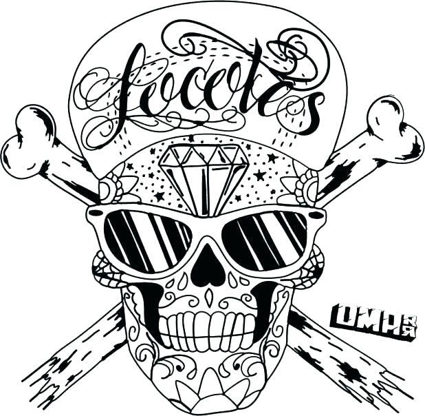 618x604 Coloring Pages Skull Coloring Page Adult Color Pages Coloring