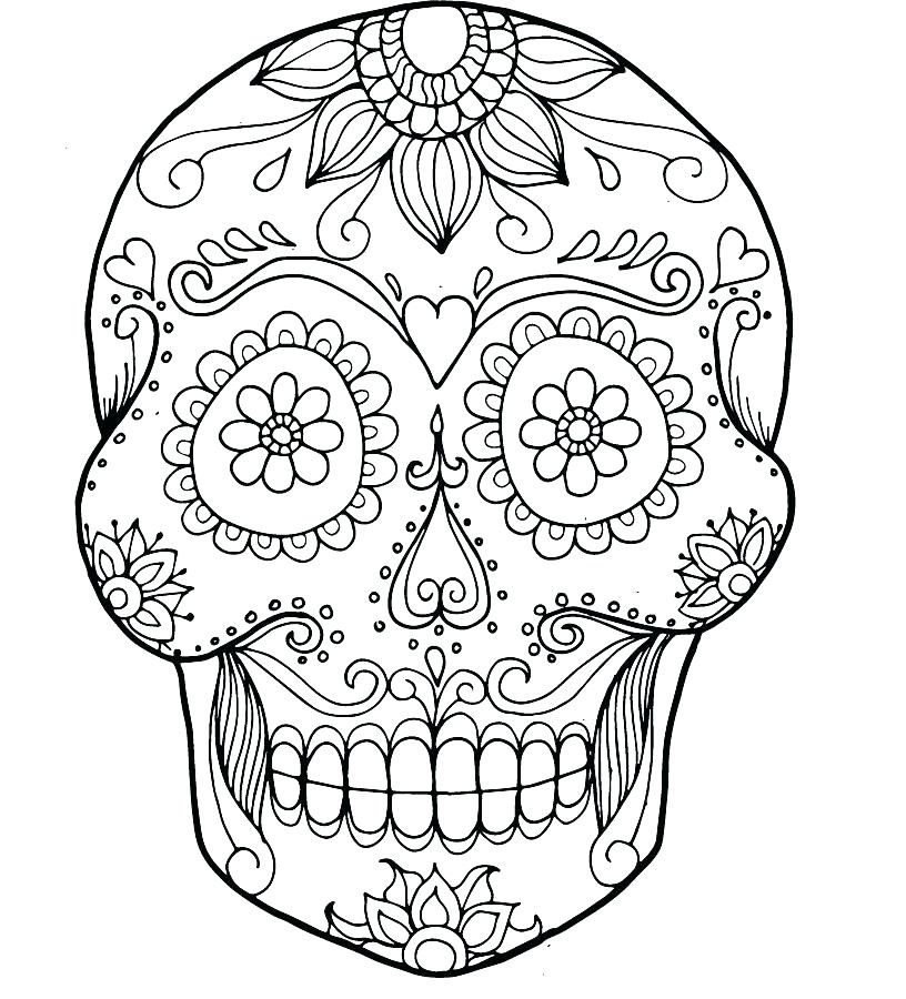 816x900 Skull Bones Coloring Pages Free Sugar Skull Coloring Page