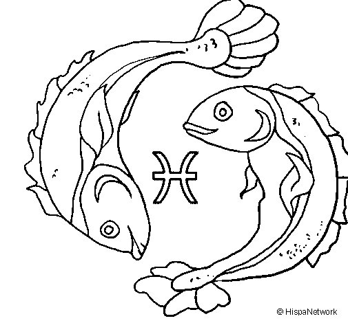 505x470 Pisces Coloring Pages