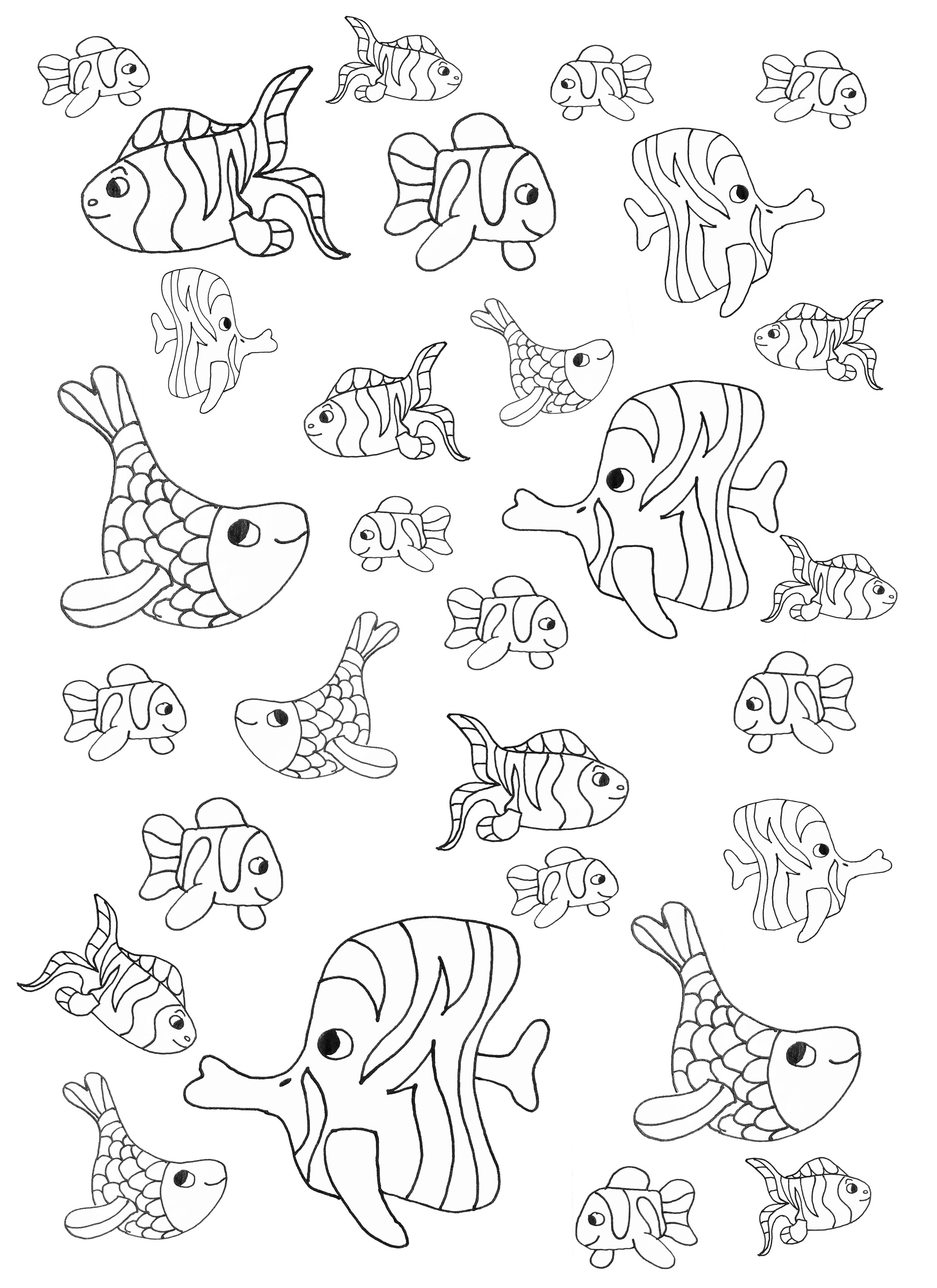 2268x3118 Pisces To Color For Kids