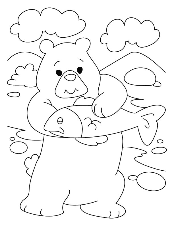 612x792 Bear Introspects, Dear Pisces Coloring Pages Download Free Bear