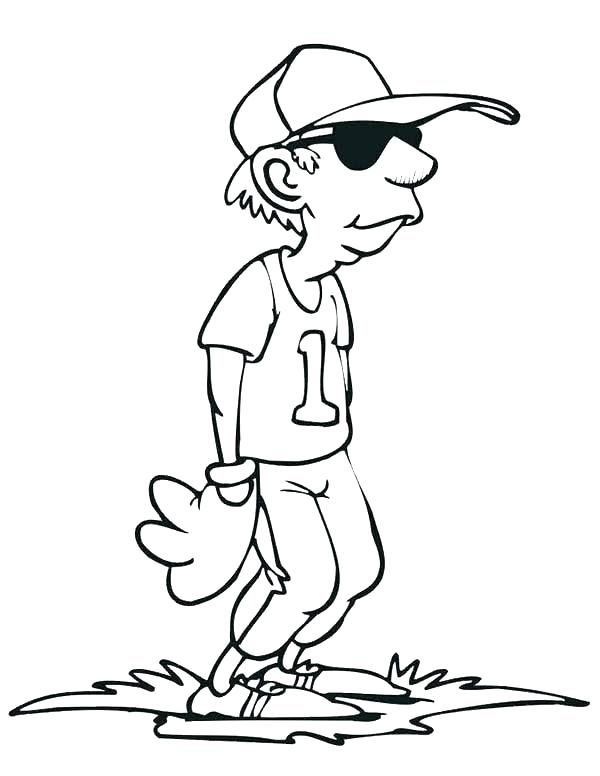 600x776 College Football Coloring Pages Softball Coloring Pages Pitcher