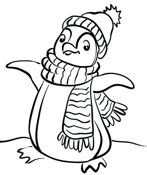 600x715 Coloring Pages Of Penguins Pretty Free Printable Penguin Coloring