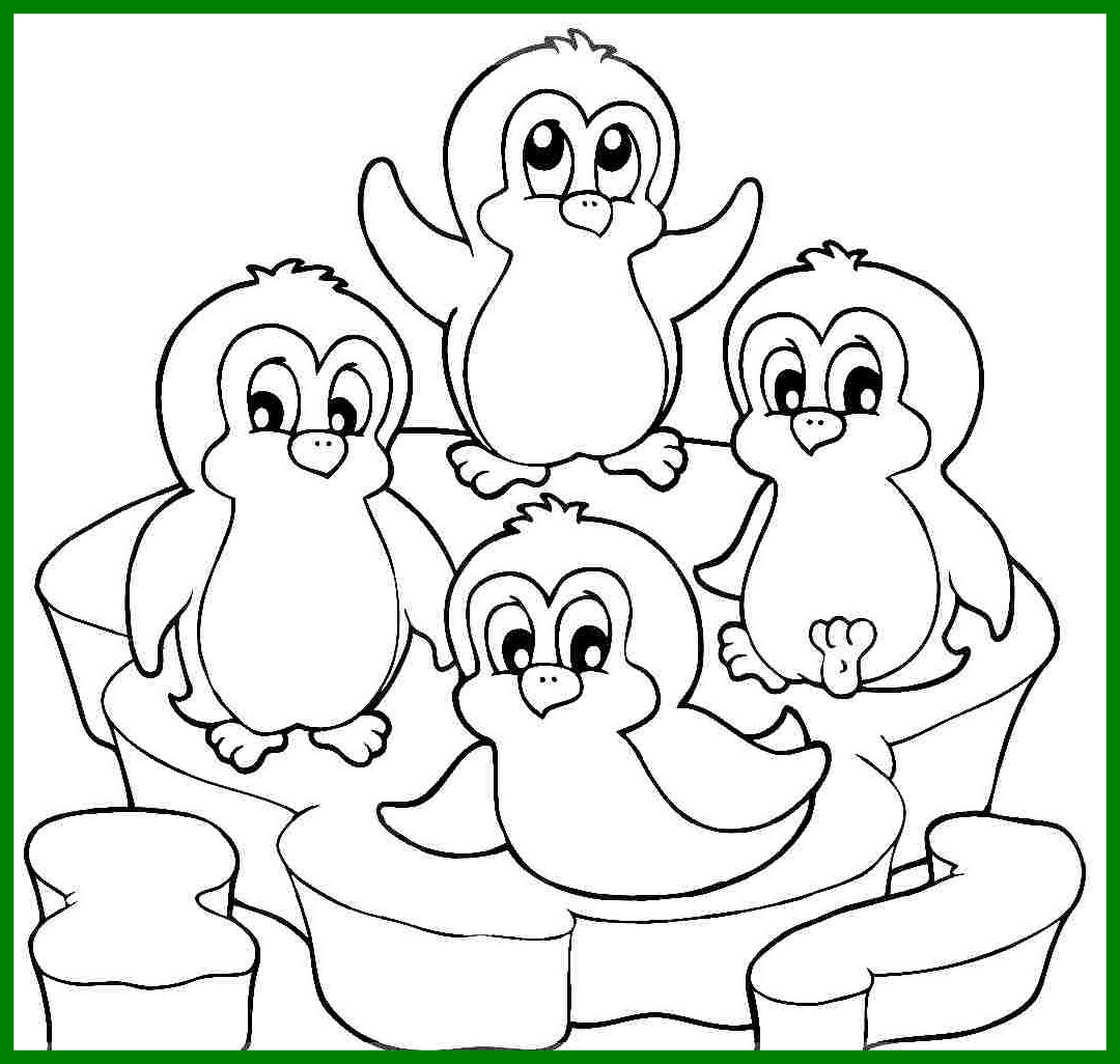 1080x1026 Incredible Coloring Pages Marvelous Penguins To Color Printable
