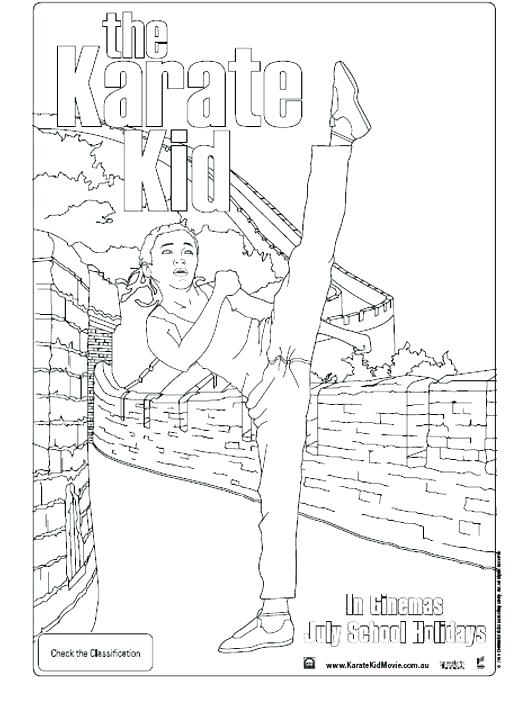 530x712 Karate Kid Movie Coloring Pages Free Spectacular Exciting Image