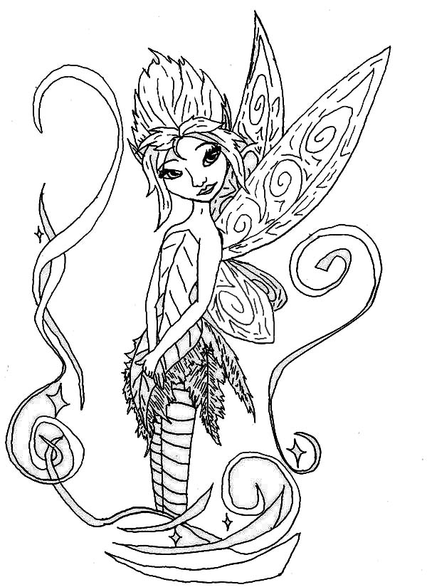 600x825 Pixie Fairies Coloring Pages